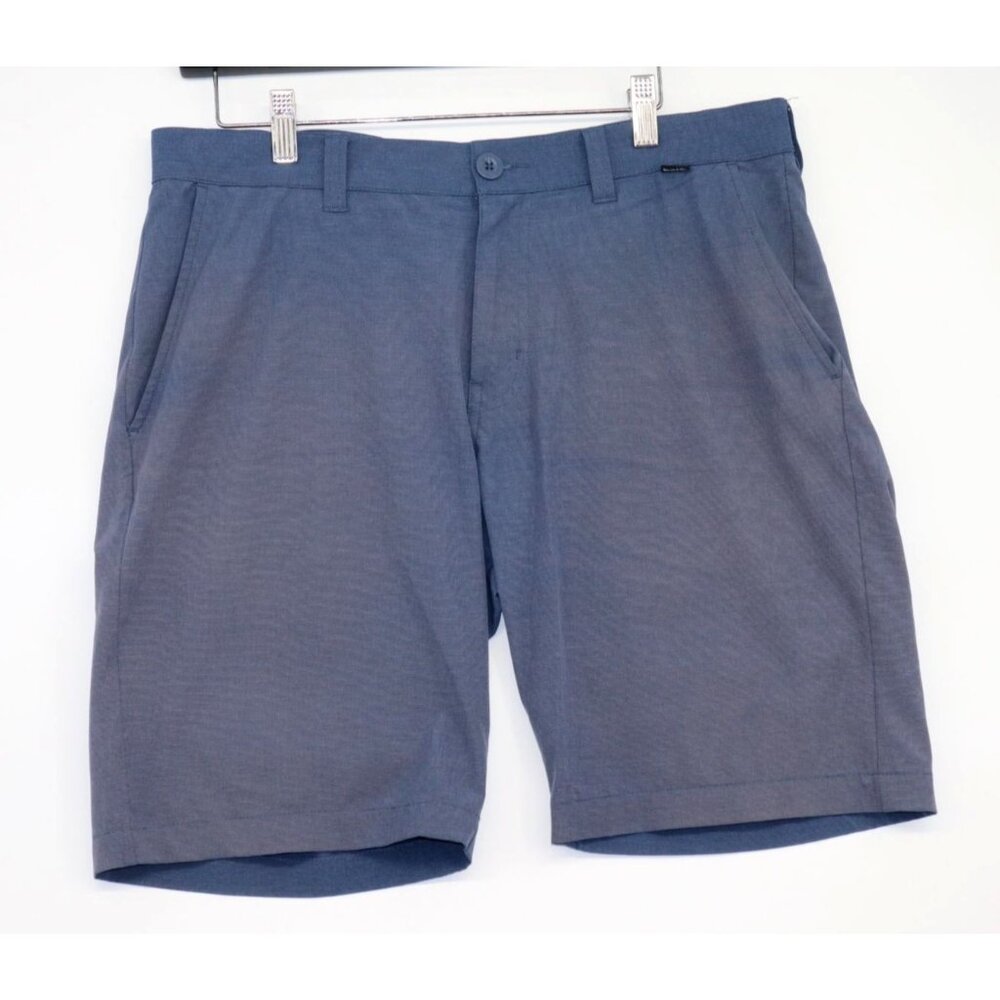Travis Mathew Mens Blue Shorts 32 Polyester Cotton Spandex Blend Preppy Casual